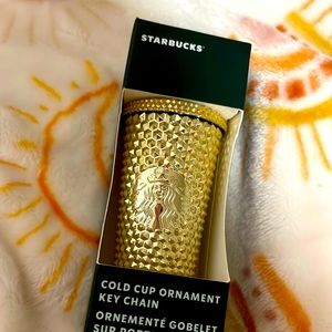 Starbucks key chain gold